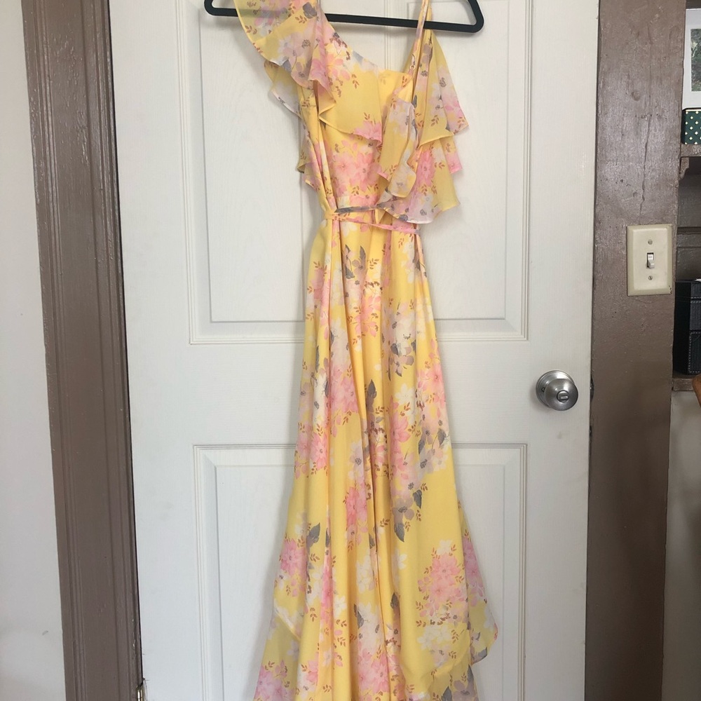 Yumi Kim yellow floral meadow maxi wrap dress - Picture 7 of 12